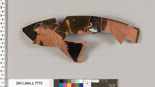 Terracotta rim fragment of a kylix (drinking cup)