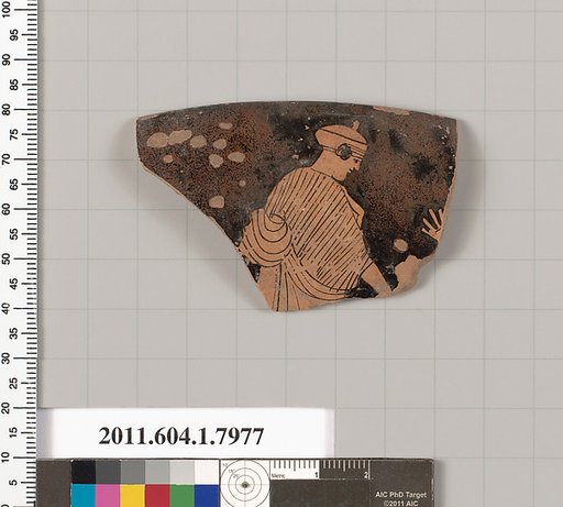 Terracotta rim fragment of a kylix (drinking cup)