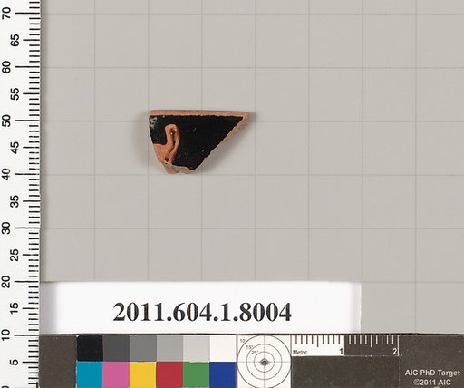 Terracotta rim fragment of a kylix (drinking cup)