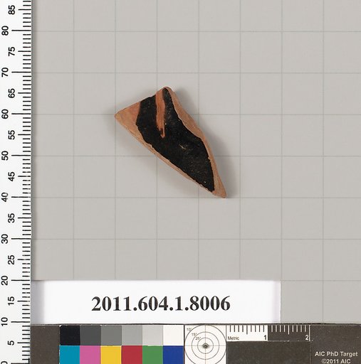Terracotta rim fragment of a kylix (drinking cup)