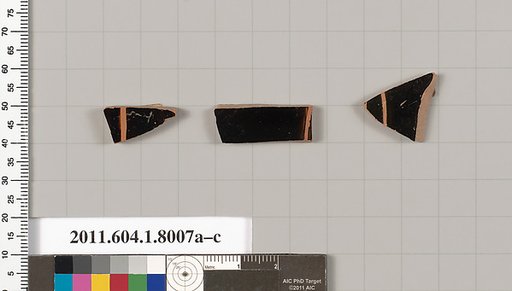 Terracotta fragments of kylikes (drinking cups)