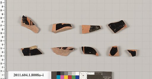 Terracotta fragments of kylikes (drinking cups)