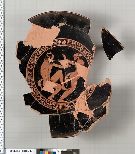 Terracotta fragments of a kylix (drinking cup)
