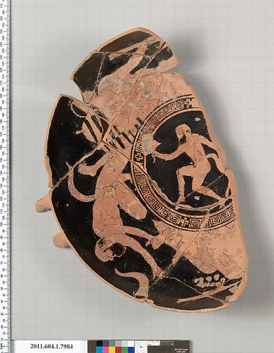 Terracotta fragment of a kylix (drinking cup)