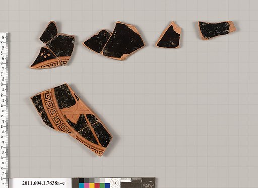 Terracotta fragments of a kylix (drinking cup)