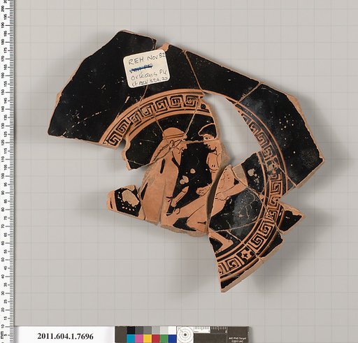 Terracotta fragment of a kylix (drinking cup)