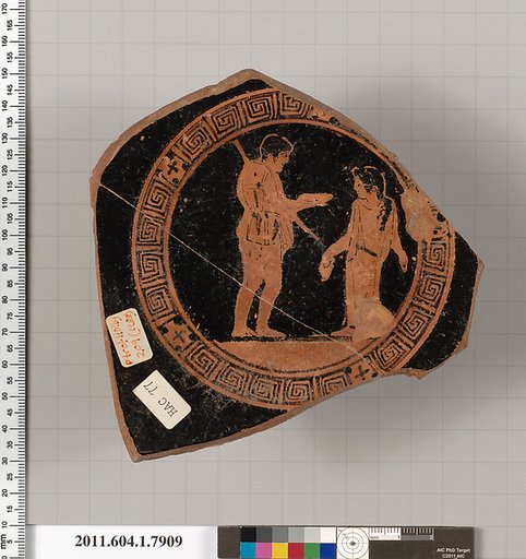 Terracotta fragment of a kylix (drinking cup)
