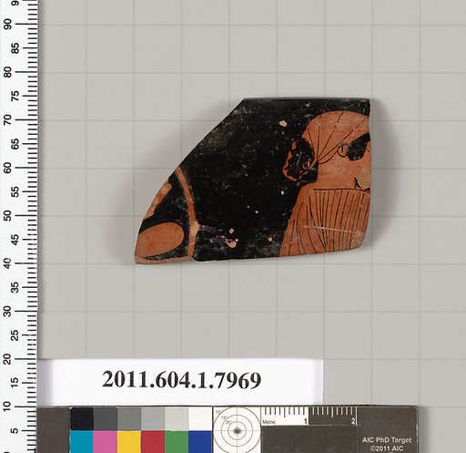 Terracotta rim fragment of a kylix (drinking cup)