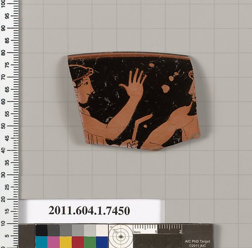 Terracotta rim fragment of a kylix (drinking cup)