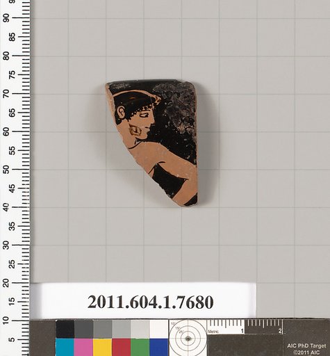 Terracotta rim fragment of a kylix (drinking cup)
