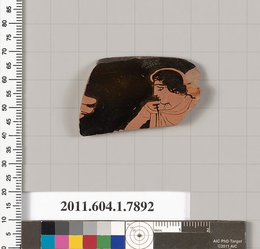 Terracotta rim fragment of a kylix (drinking cup)