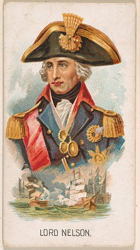 Lord Nelson, from Leaders series (N222) issued by Kinney Bros.