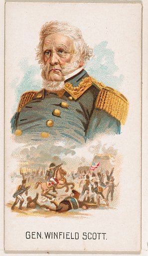 General Winfield Scott, from Leaders series (N222) issued by Kinney Bros.