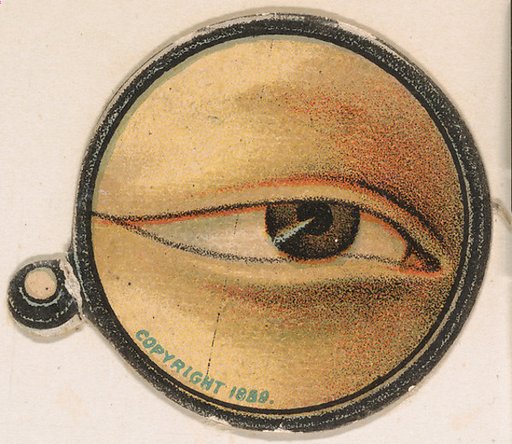 Monocle and Eye (brown), from Jocular Ocular series (N221) issued by Kinney Bros.