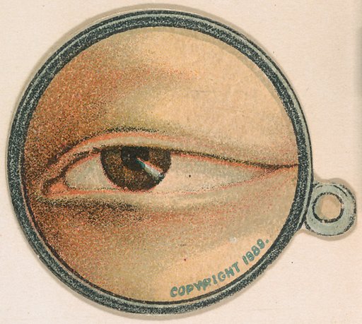 Monocle and Eye (brown), from Jocular Ocular series (N221) issued by Kinney Bros.
