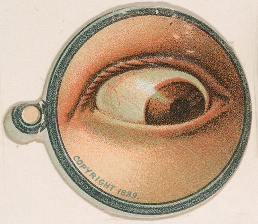 Monocle and Eye (brown), from Jocular Ocular series (N221) issued by Kinney Bros.