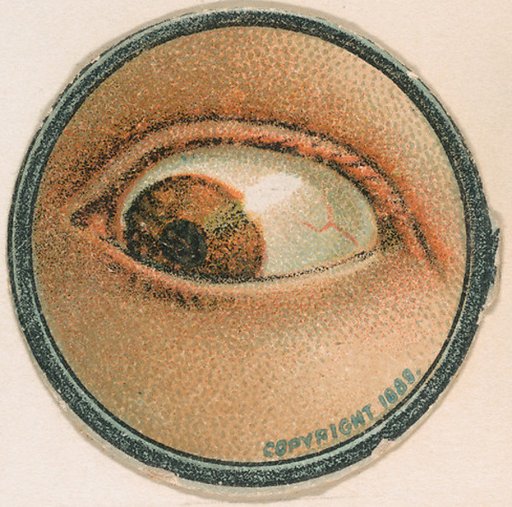 Monocle and Eye (brown), from Jocular Ocular series (N221) issued by Kinney Bros.