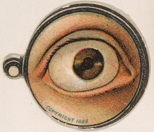 Monocle and Eye (brown), from Jocular Ocular series (N221) issued by Kinney Bros.