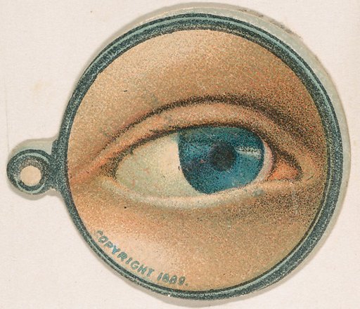 Monocle and Eye (blue), from Jocular Ocular series (N221) issued by Kinney Bros.
