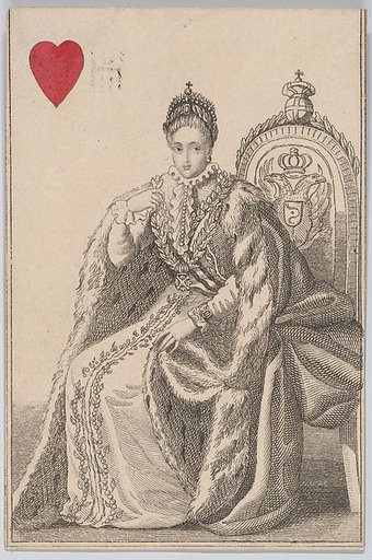 Queen (Catherine 2nd from Russia), from "Court Game of Geography"