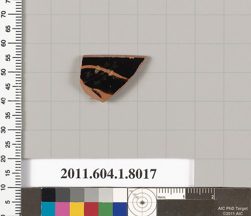 Terracotta rim fragment of a kylix (drinking cup)