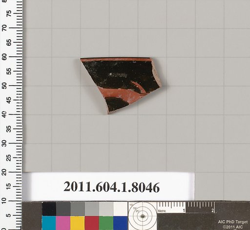 Terracotta rim fragment of a kylix (drinking cup)