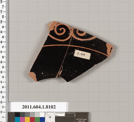Terracotta fragment of a kylix (drinking cup)