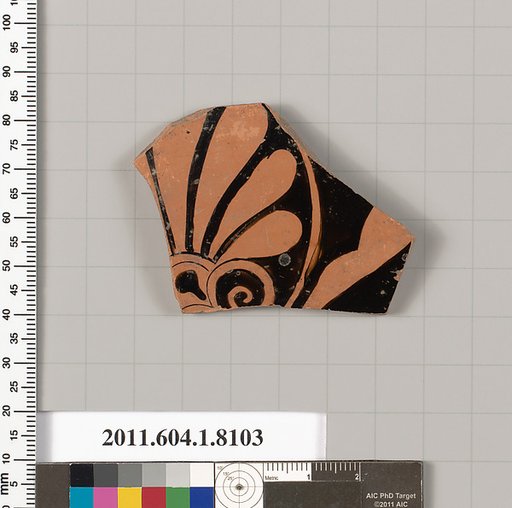 Terracotta fragment of a kylix (drinking cup)