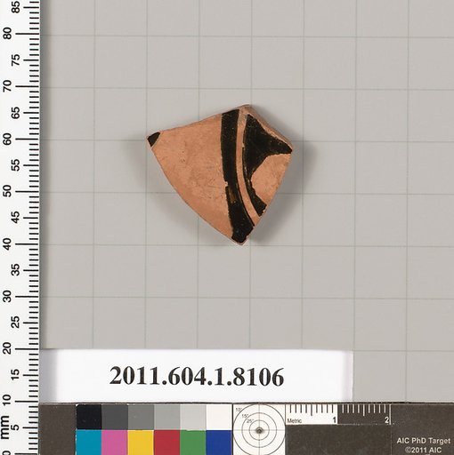 Terracotta rim fragment of a kylix: eye-cup  (drinking cup)
