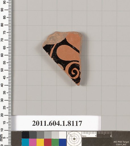 Terracotta fragment of a kylix (drinking cup)
