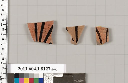 Terracotta fragments of kylikes (drinking cups)