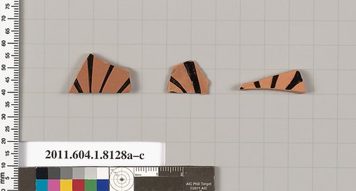 Terracotta fragments of kylikes (drinking cups)