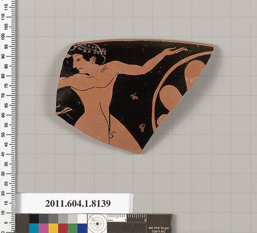 Terracotta rim fragment of a kylix (drinking cup)