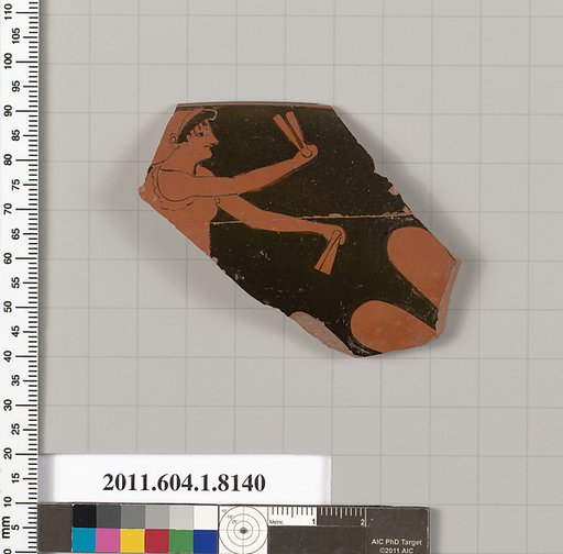Terracotta rim fragment of a kylix (drinking cup)