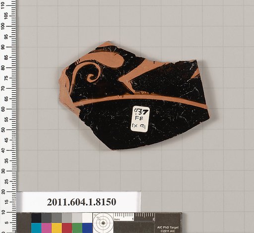 Terracotta fragment of a kylix (drinking cup)