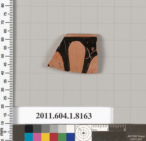 Terracotta rim fragment of a kylix (drinking cup)