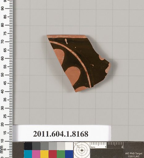 Terracotta rim fragment of a kylix (drinking cup)