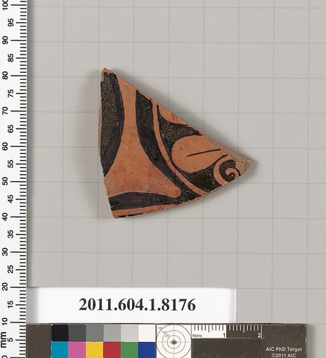 Terracotta fragment of a kylix (drinking cup)