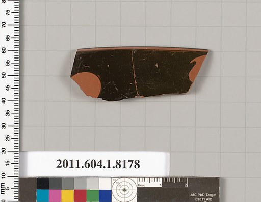 Terracotta rim fragment of a kylix (drinking cup)