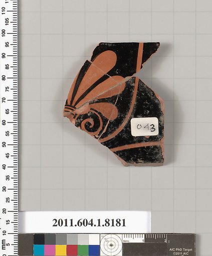 Terracotta fragment of a kylix (drinking cup)