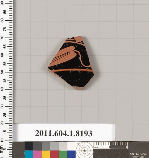Terracotta fragment of a kylix (drinking cup)