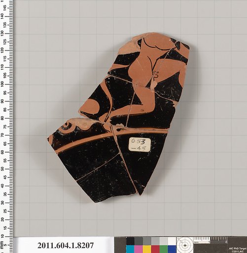 Terracotta fragment of a kylix (drinking cup)