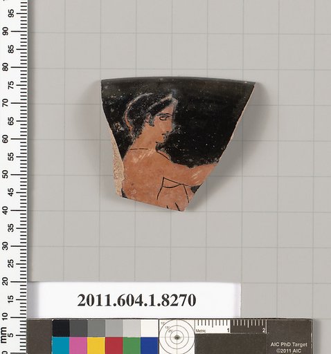 Terracotta rim fragment of a kylix (drinking cup)