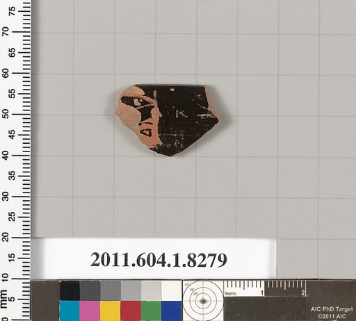 Terracotta rim fragment of a kylix (drinking cup)