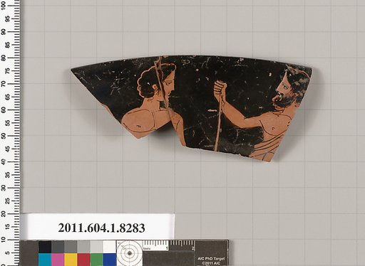 Terracotta rim fragment of a kylix (drinking cup)