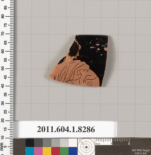 Terracotta rim fragment of a kylix (drinking cup)
