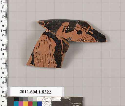 Terracotta rim fragment of a kylix (drinking cup)