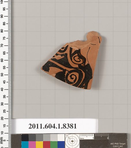 Terracotta fragment of a kylix (drinking cup)