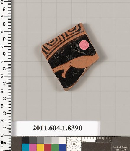 Terracotta fragment of a kylix (drinking cup)