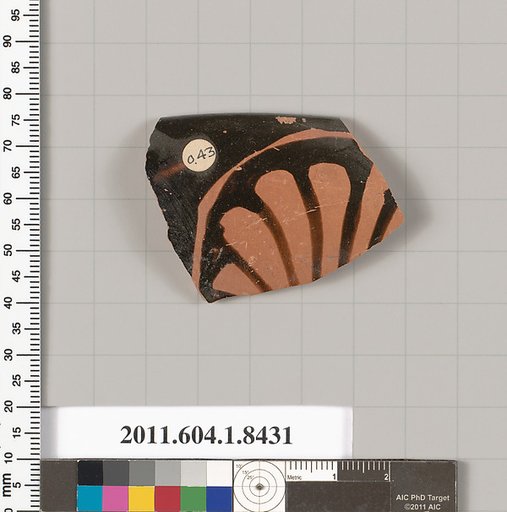 Terracotta rim fragment of a kylix (drinking cup)